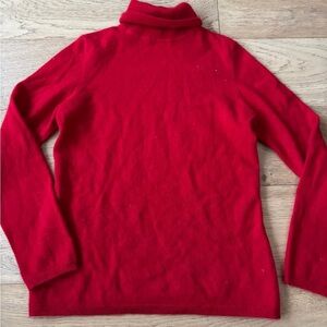Charter club 100% cashmere turtleneck red medium
